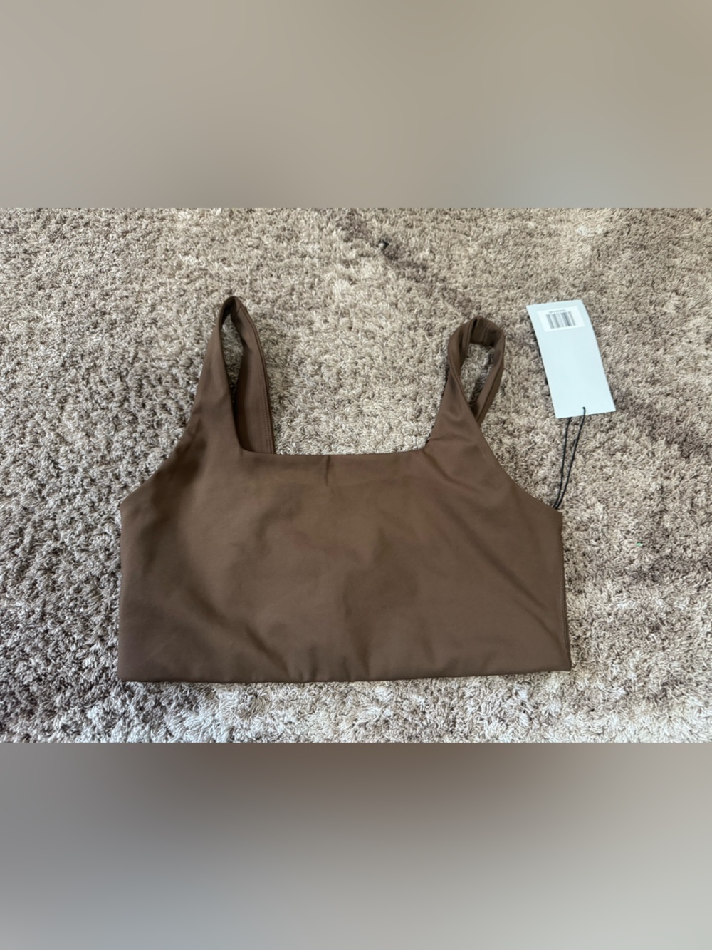 Girlfriend sports bra in brown